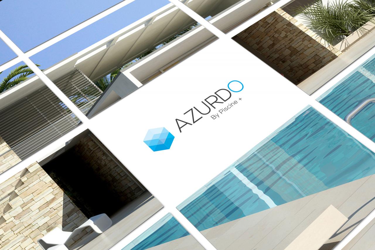 Réalisation logo pisciniste Azurdo Montpellier