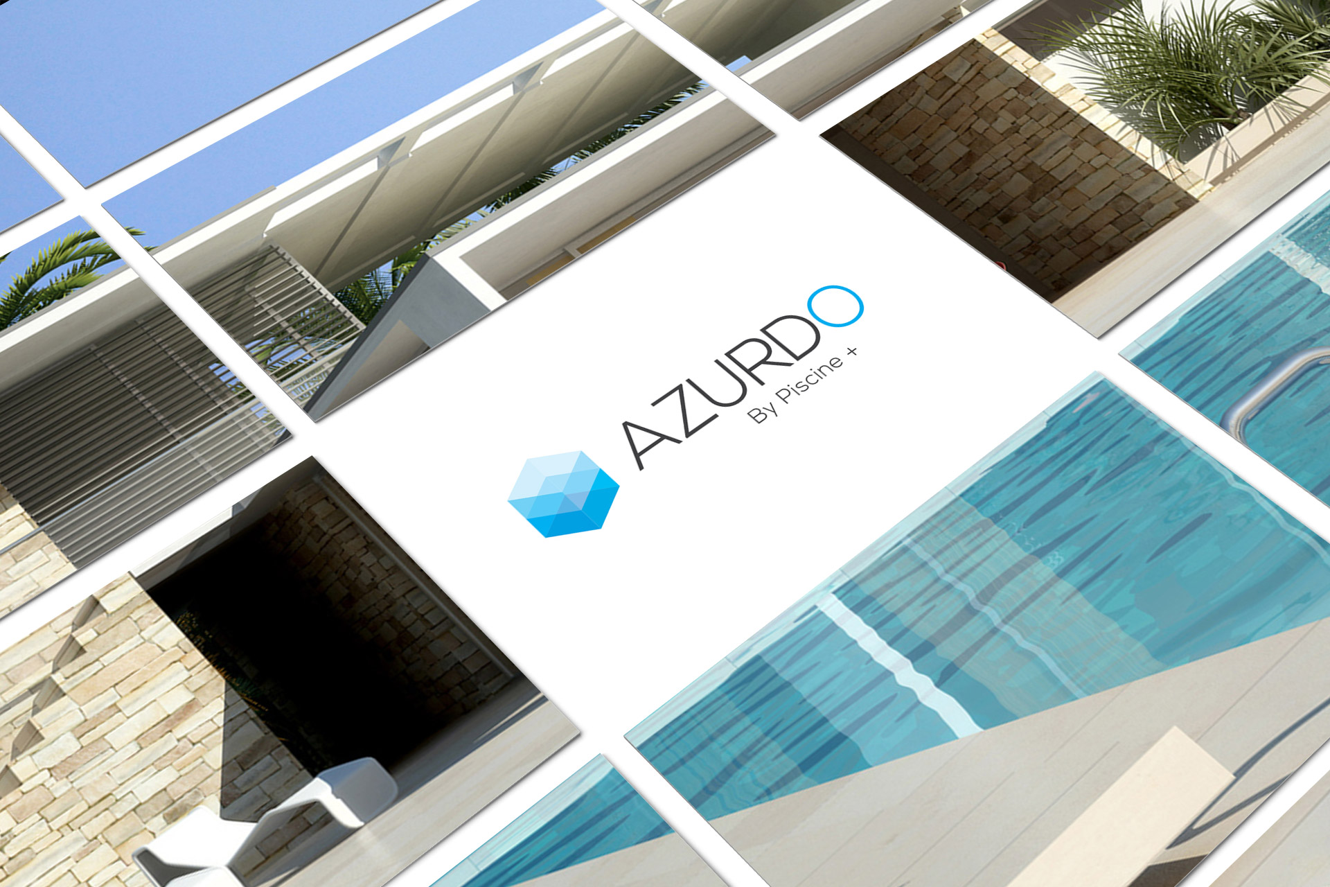 Réalisation logo pisciniste Azurdo Montpellier