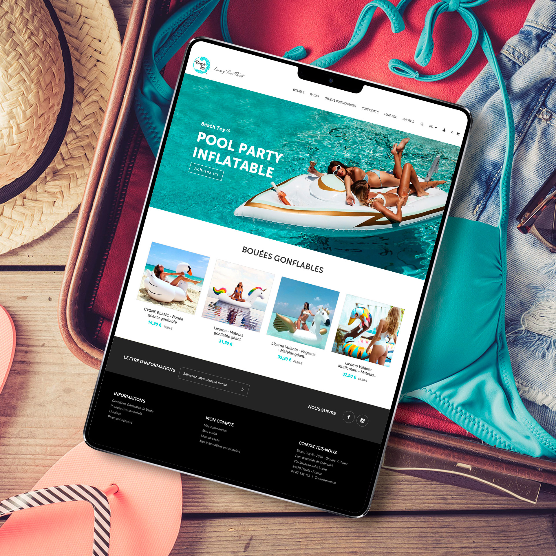 Création du site web ecommerce responsive design Beach Toy