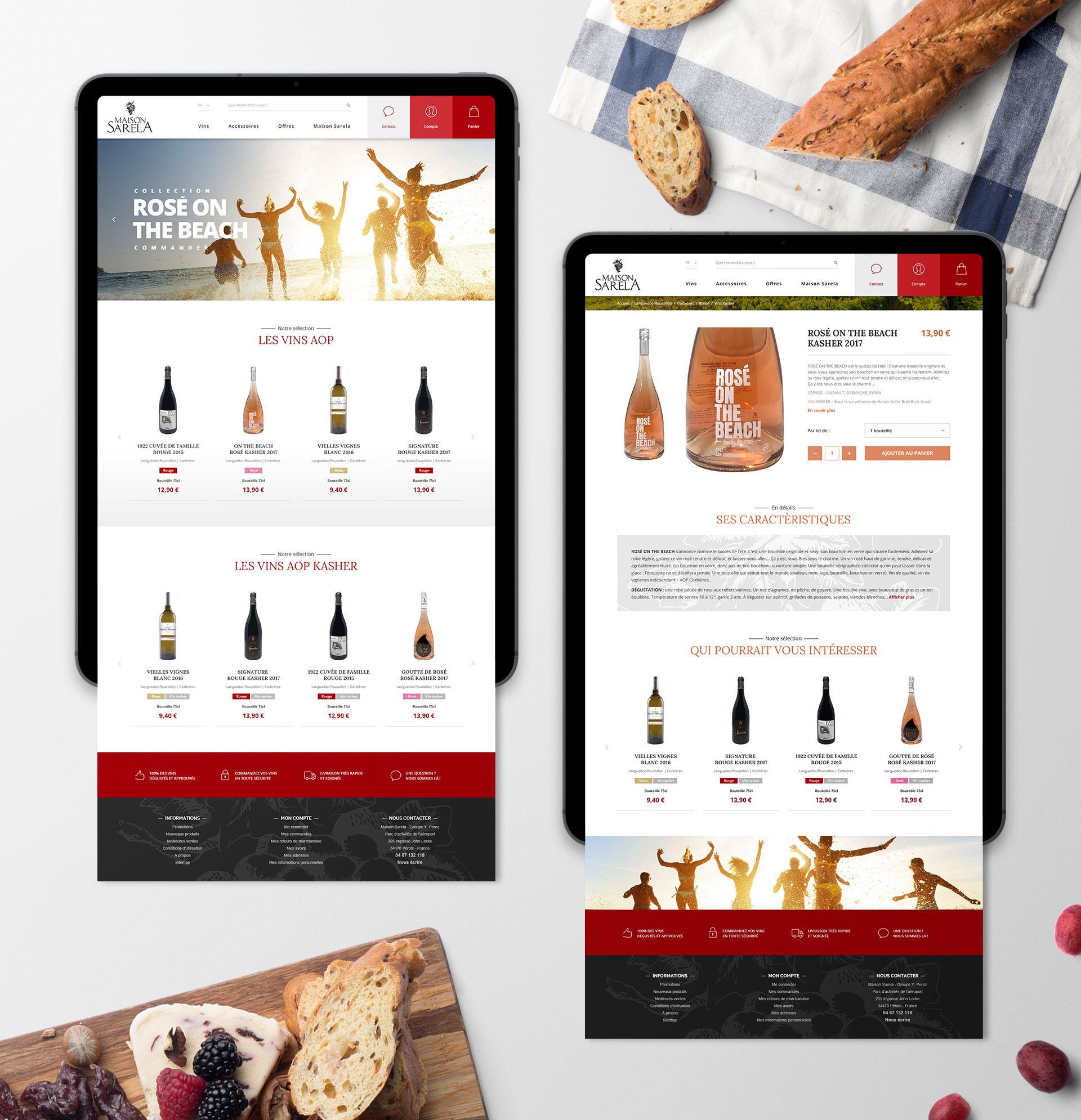 Creation site web e-commerce vente vins AOP Montpellier