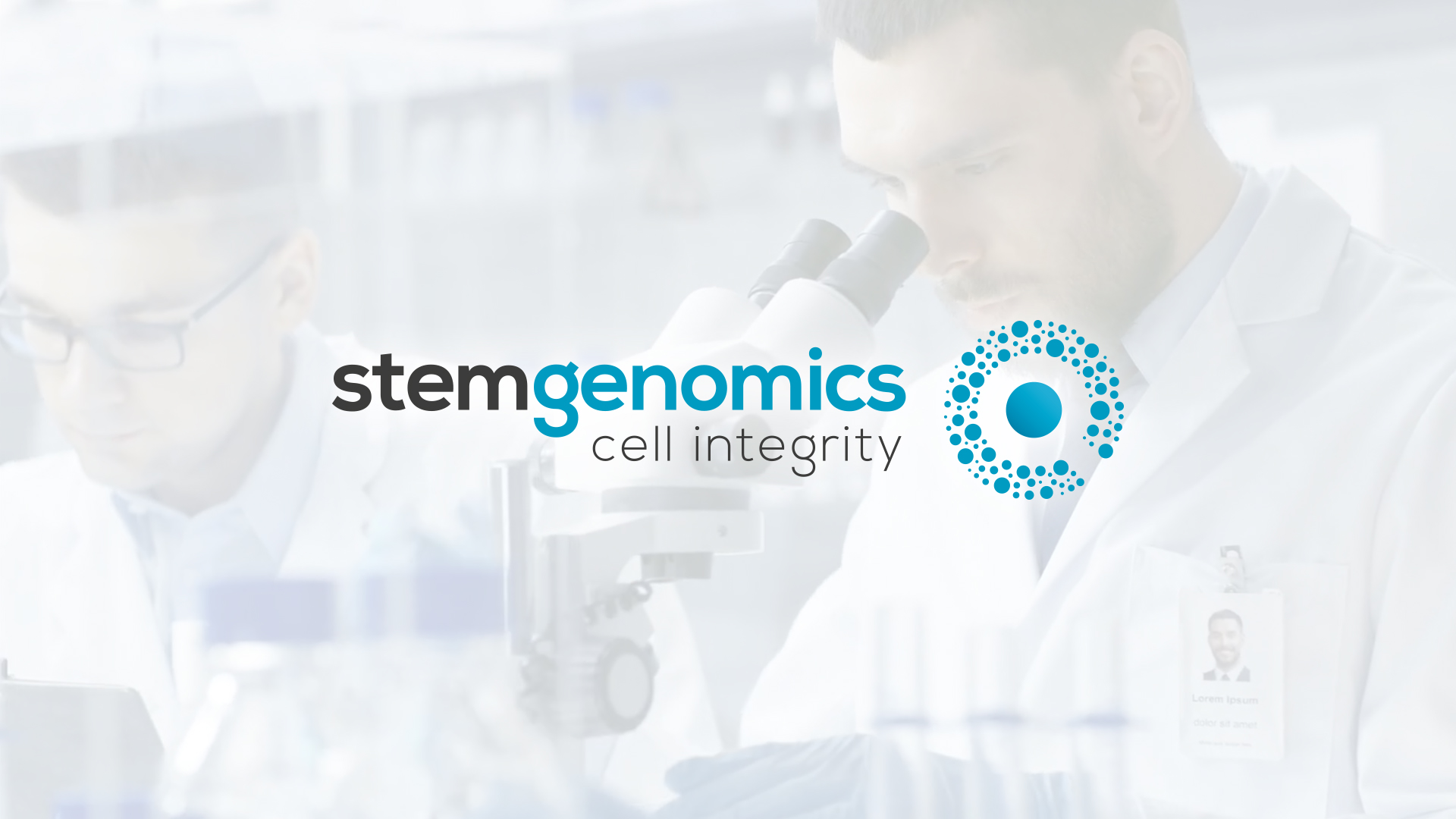 Creation identite visuelle logotype Stem Genomics Montpellier