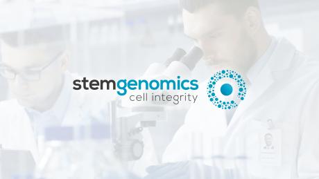 Creation identite visuelle logotype Stem Genomics Montpellier