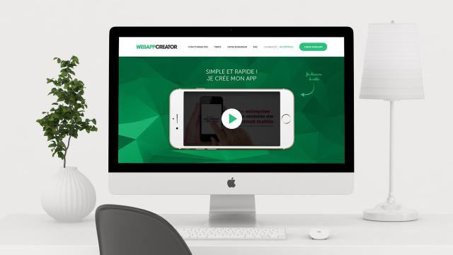 Création webdesign site internet pour Webappcreator